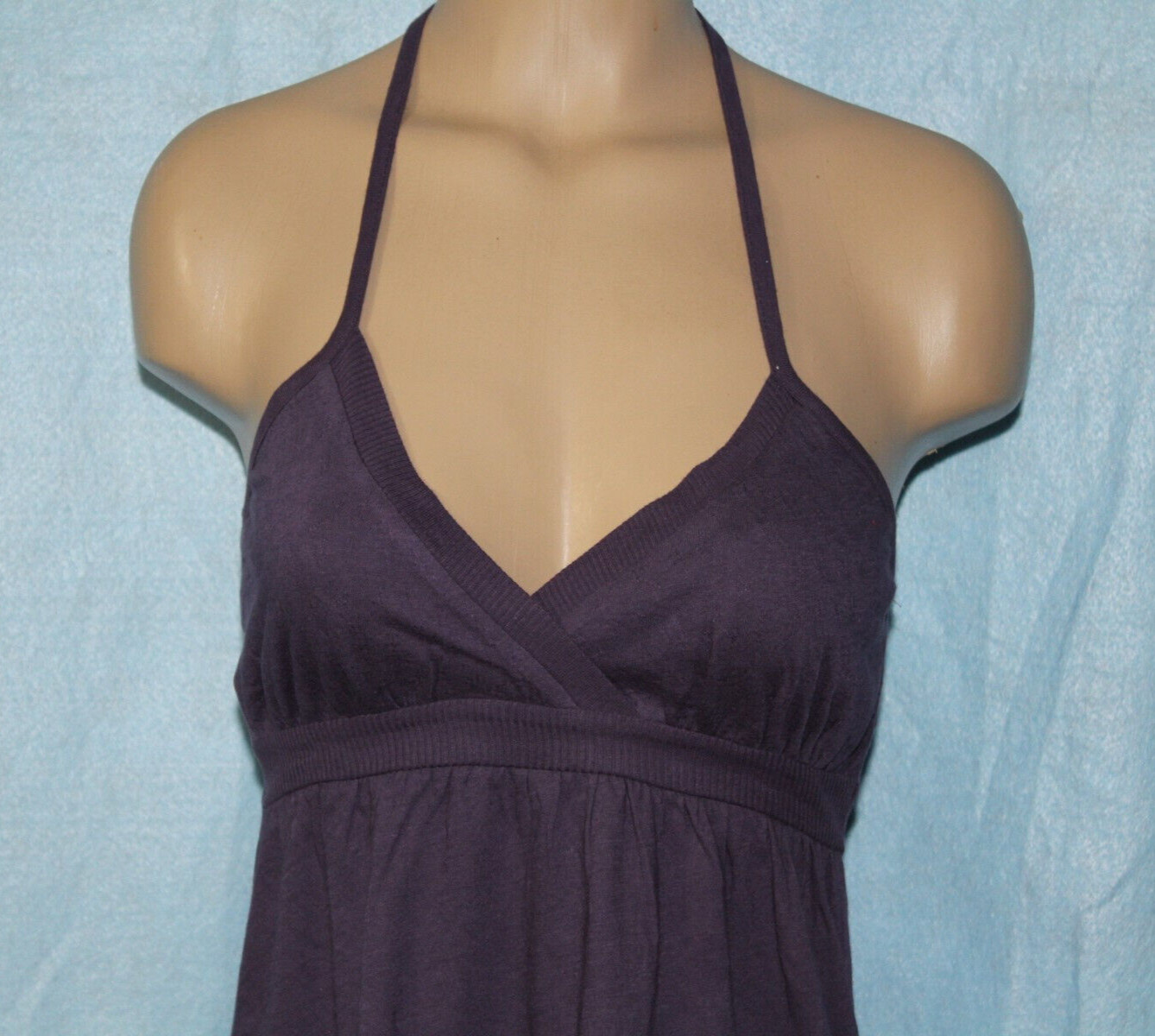 NEW Aeropostale Junior’s Purple Pointelle Halter Top Medium see measurements *