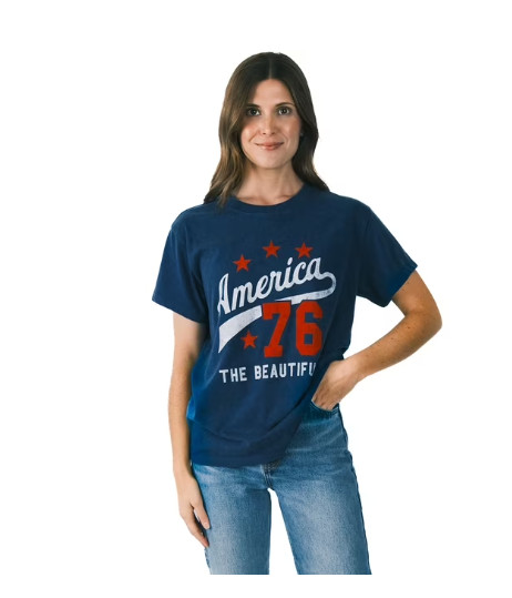 Mighty Fine Women’s Americana Graphic T-Shirt- Asst colors/sizes