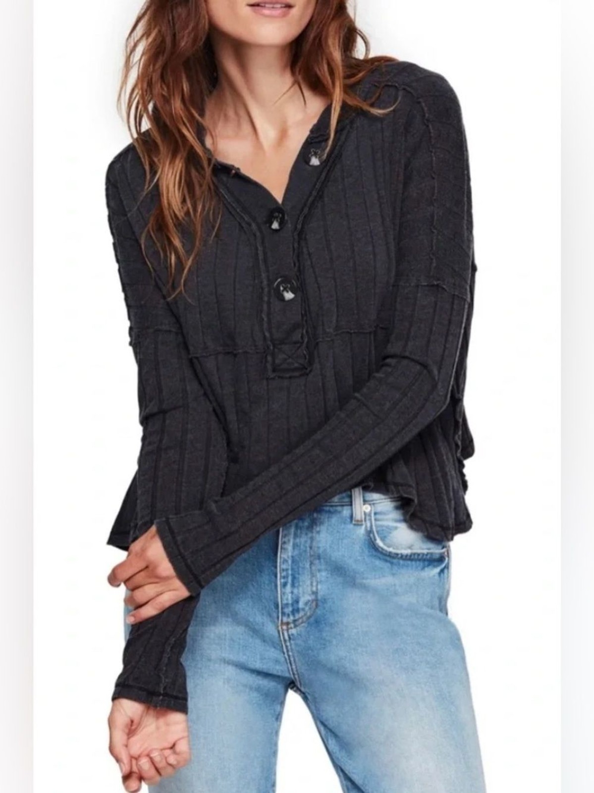 We The Free by Free People In the Mix Henley top size Small