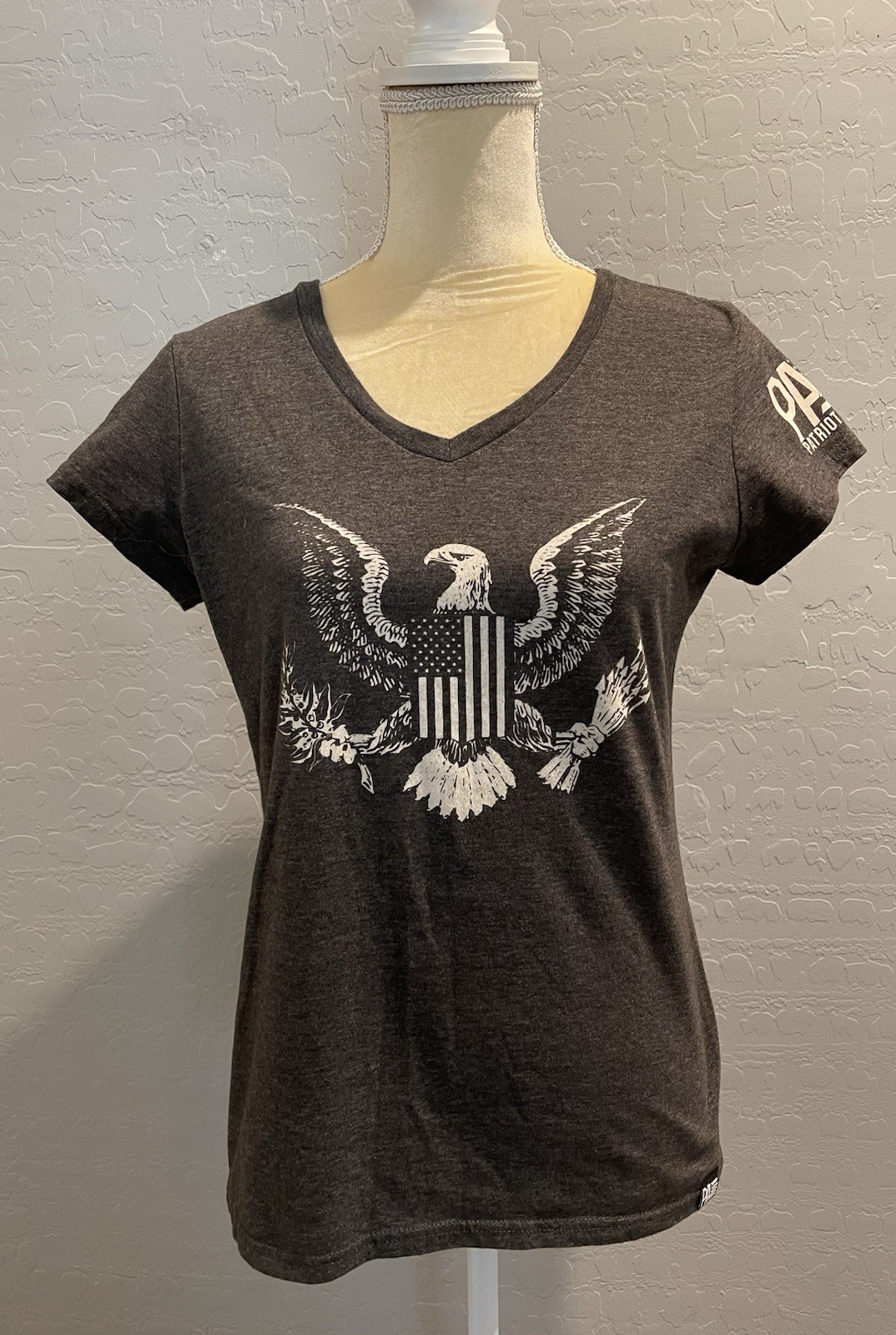 Patriot Alliance Eagle Flag T-Shirt Women’s Large Dark Gray