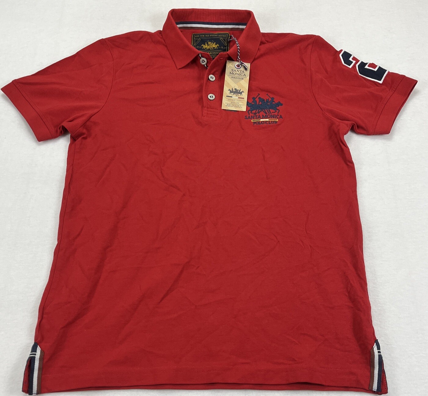 Santa Monica Polo Club Womens Protest Haute Red Polo Size Medium NWT