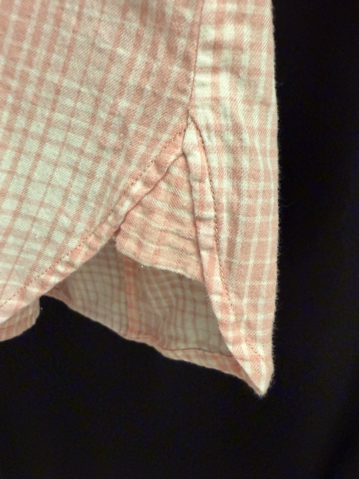 Women’s Long Sleeve Button Up Tommy Hilfiger 100% Cotton L Pink & White Casual