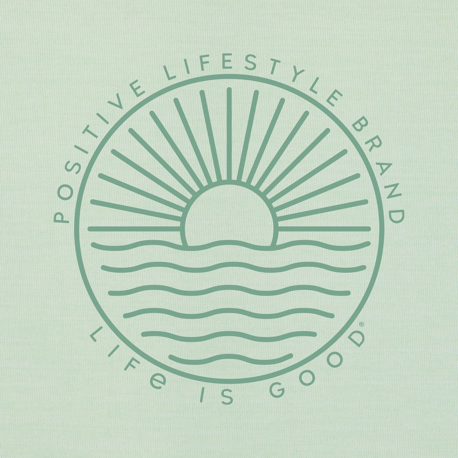 NWT Women’s Life is Good Positive Lifestyle Sun & Waves Green Sun Crusher Tank
