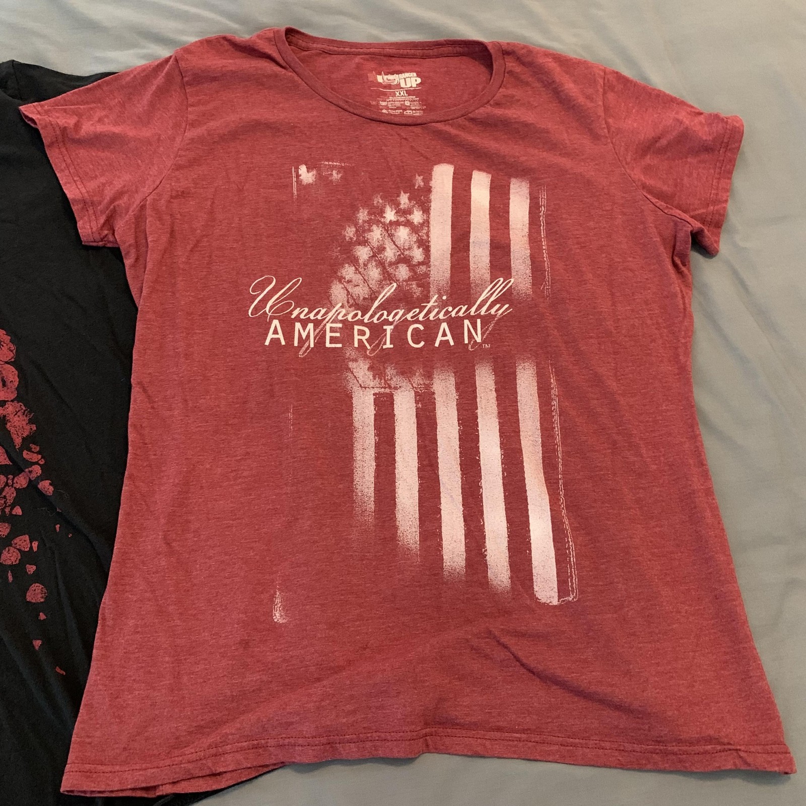 Ranger Up Shirt Lot of 3 Womens 2XL Blue Red Black Patriotic Poppy Flag Graphic