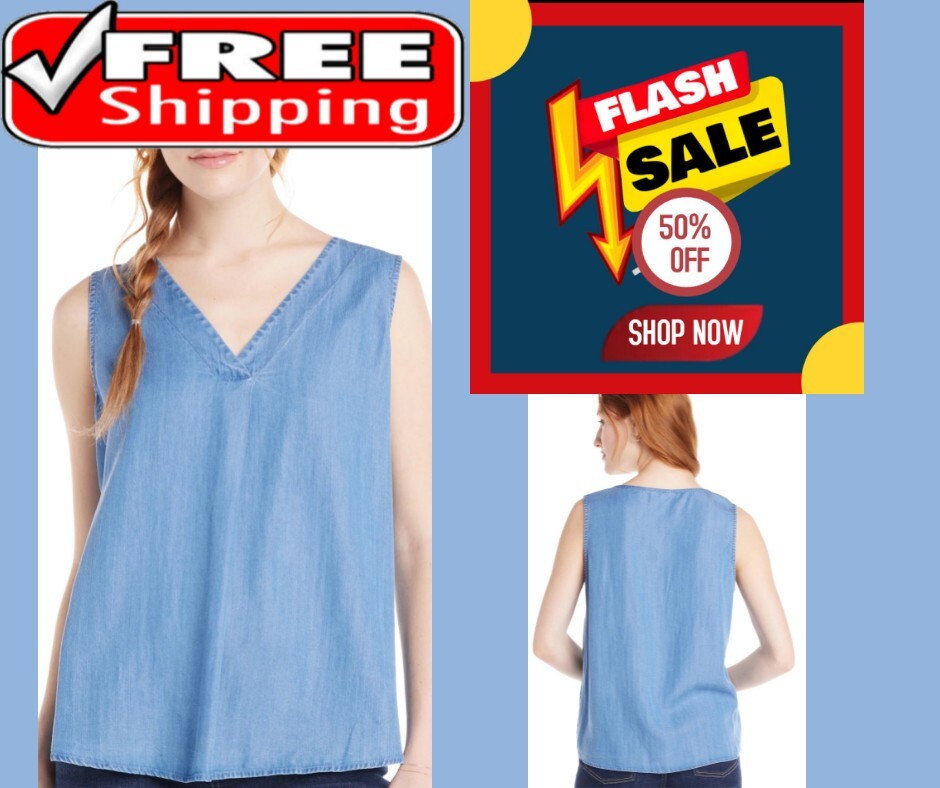 Time and Tru Women’s size 3XL 22 Woven Tank Top color Medium Wash NWT