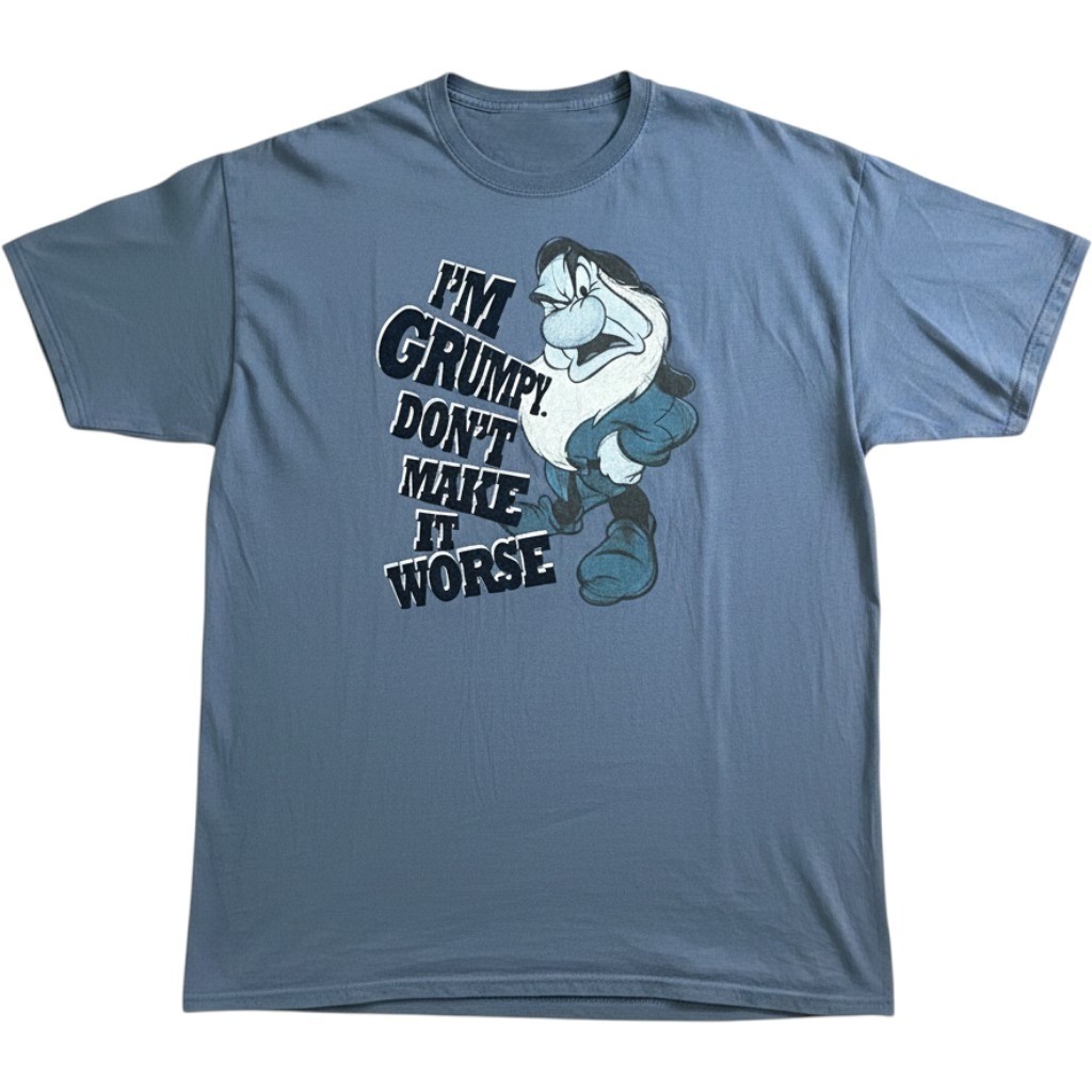 Disney Grumpy Seven Dwarfs Graphic T Shirt Adult 3XL Cartoon Tee