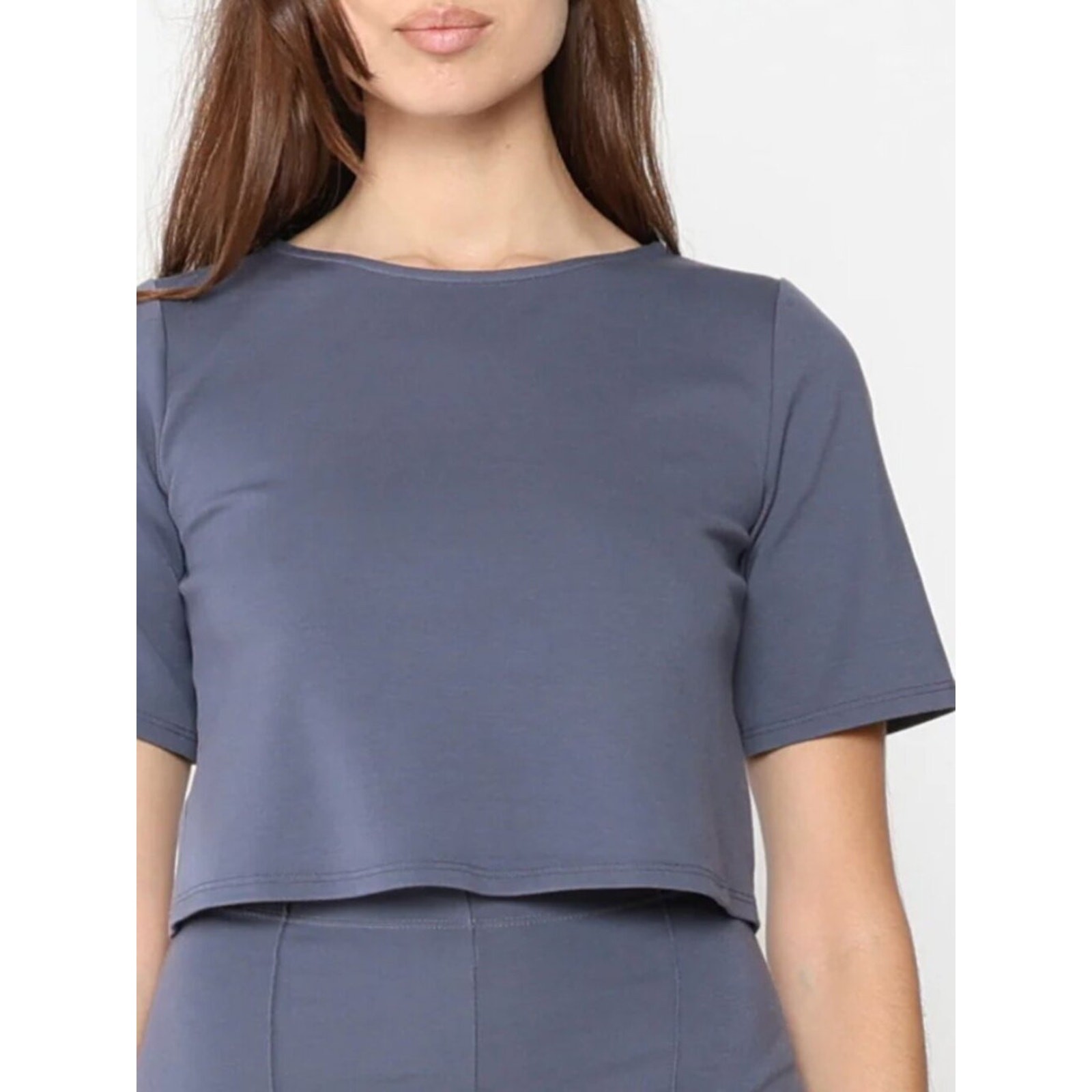 NWT Ripley Rader Ponte T-Shirt XS Ltd Ed Sea Blue Elevated Basic Boxy Minimalist