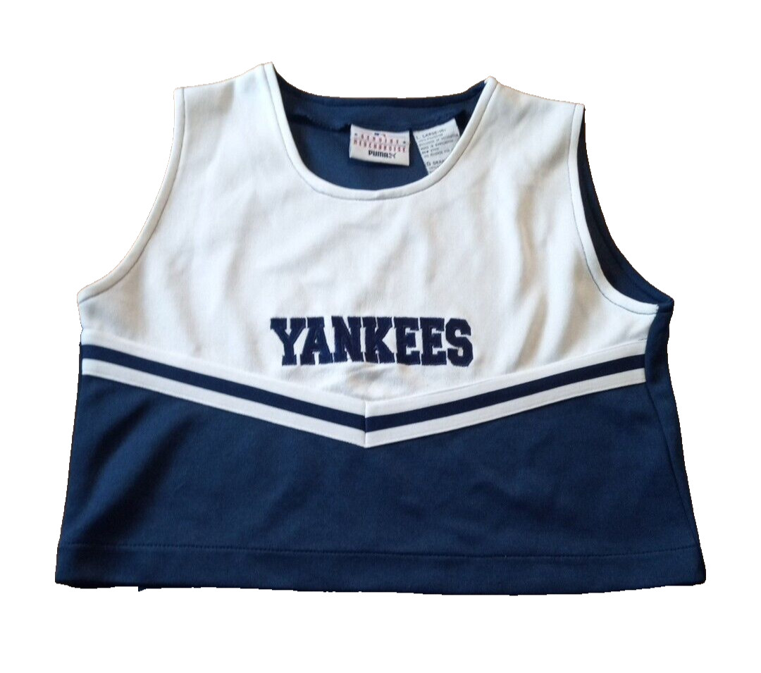 Vintage New York Yankees PUMA Womens Cheerlead top baseball Sz L