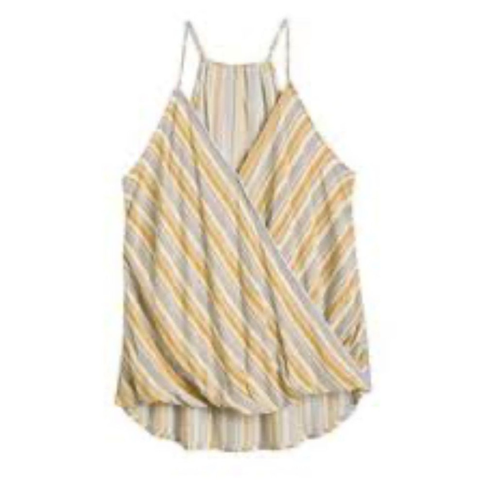 MIX by 41 Hawthorn Mac surplice Striped faux wrap Camisole tank top NWT