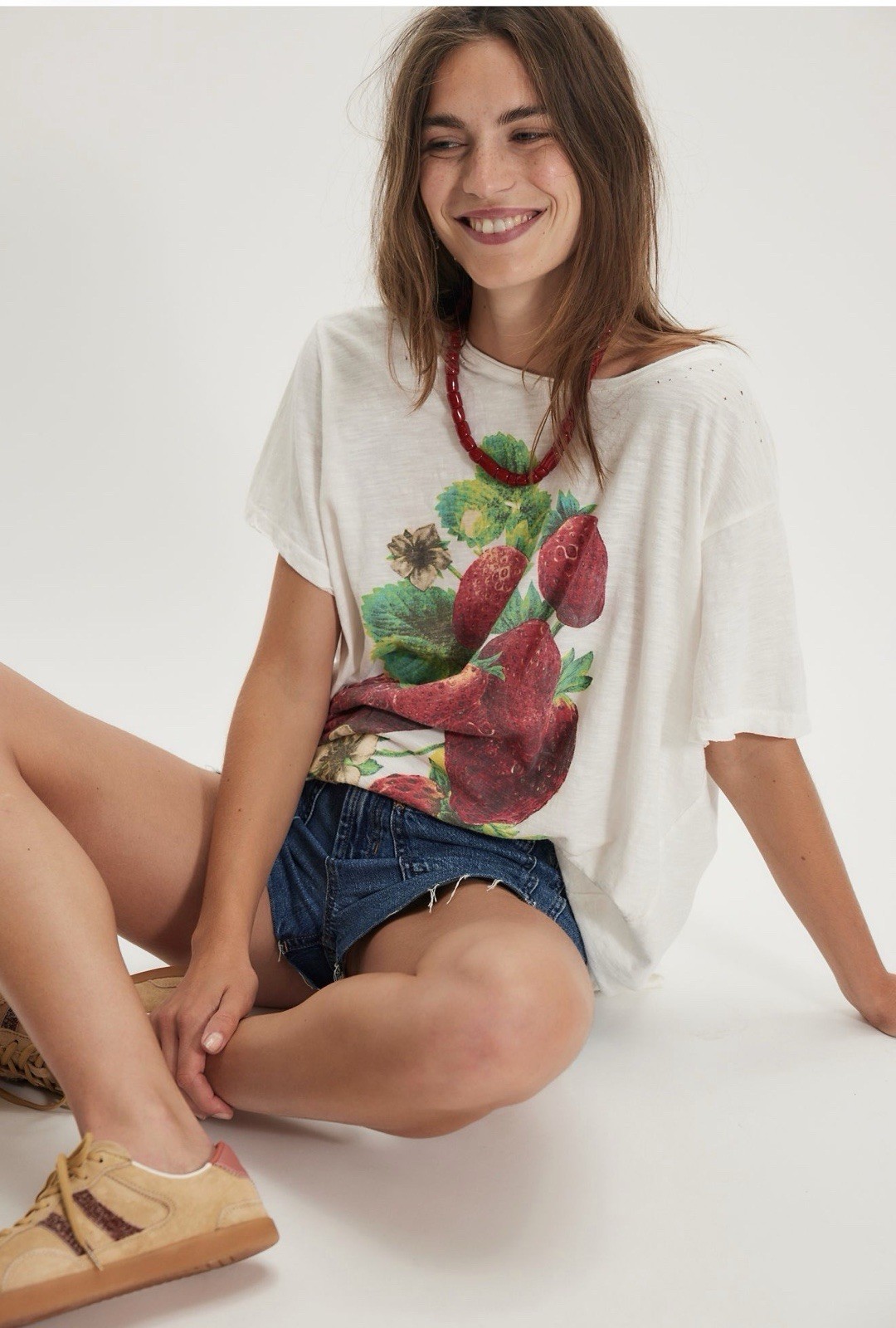 SOLD OUT NWT Magnolia Pearl Love Supply Co Strawberry Blooms Tee