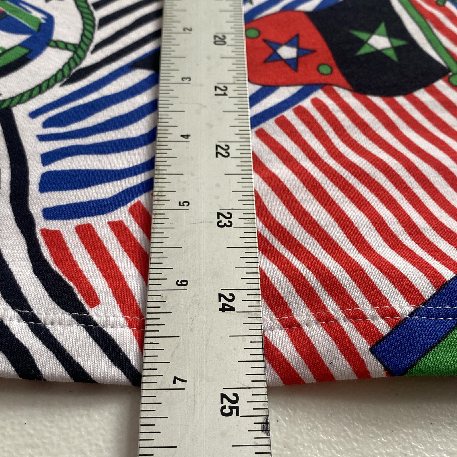 Lauren Ralph Lauren Top Womens Large Flag Stripe Sailing Graphic Nautical Logo