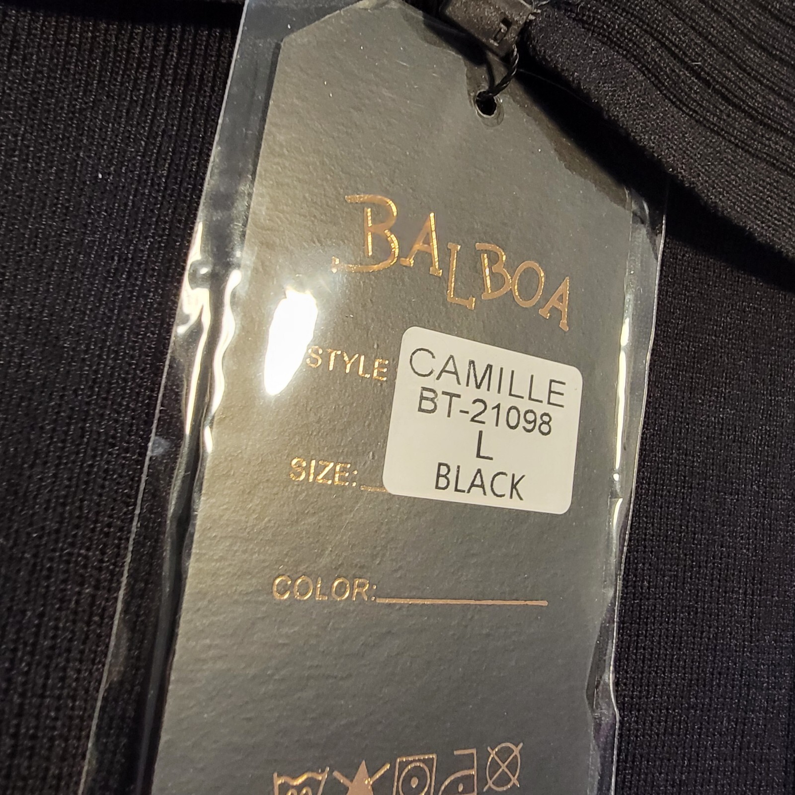 Balboa Top Camille Black Short Sleeve Top Size L ***RUNS VERY SMALL*** NWT