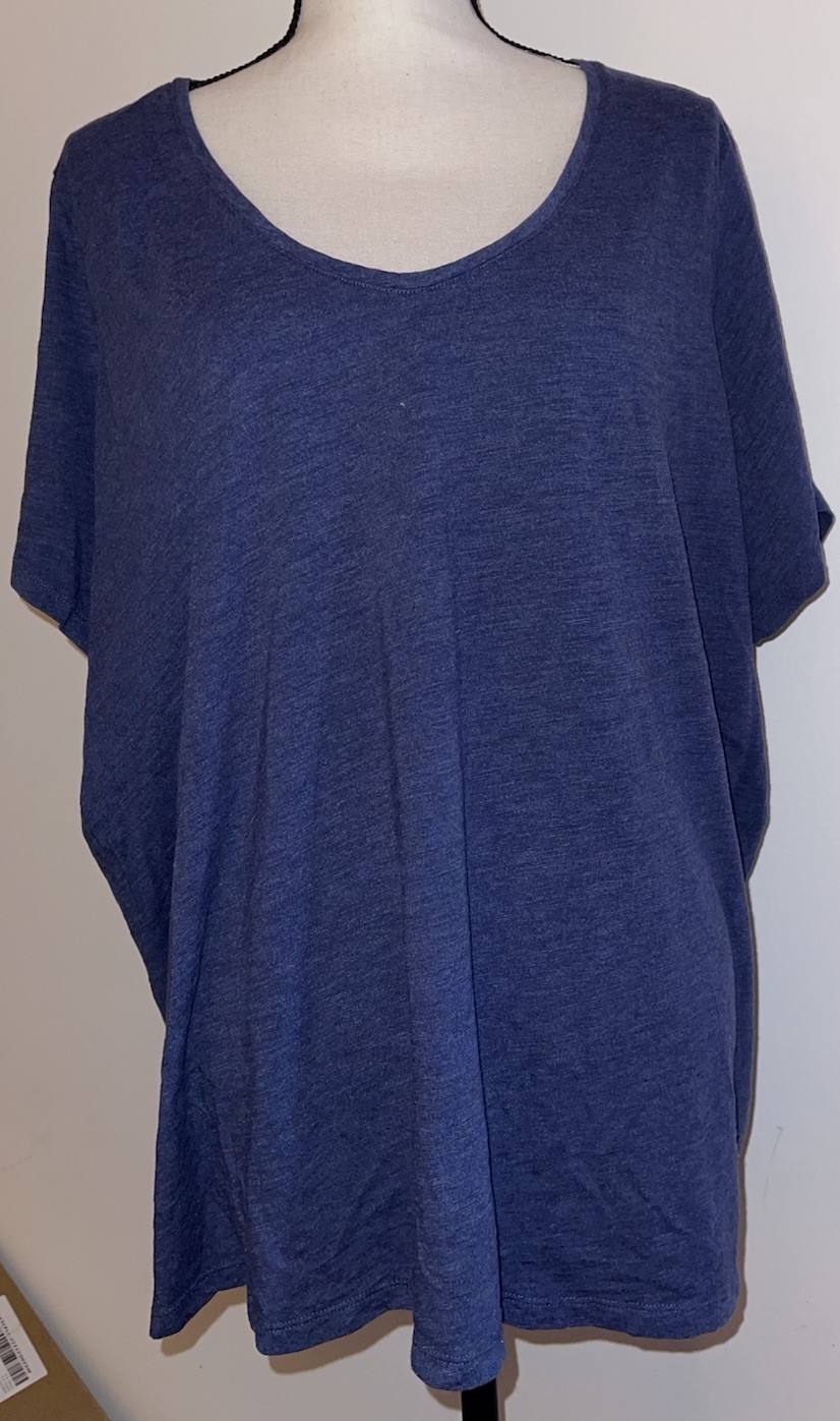 Land’s End Women’s 3X Dark Blue T-shirt Cotton Blend