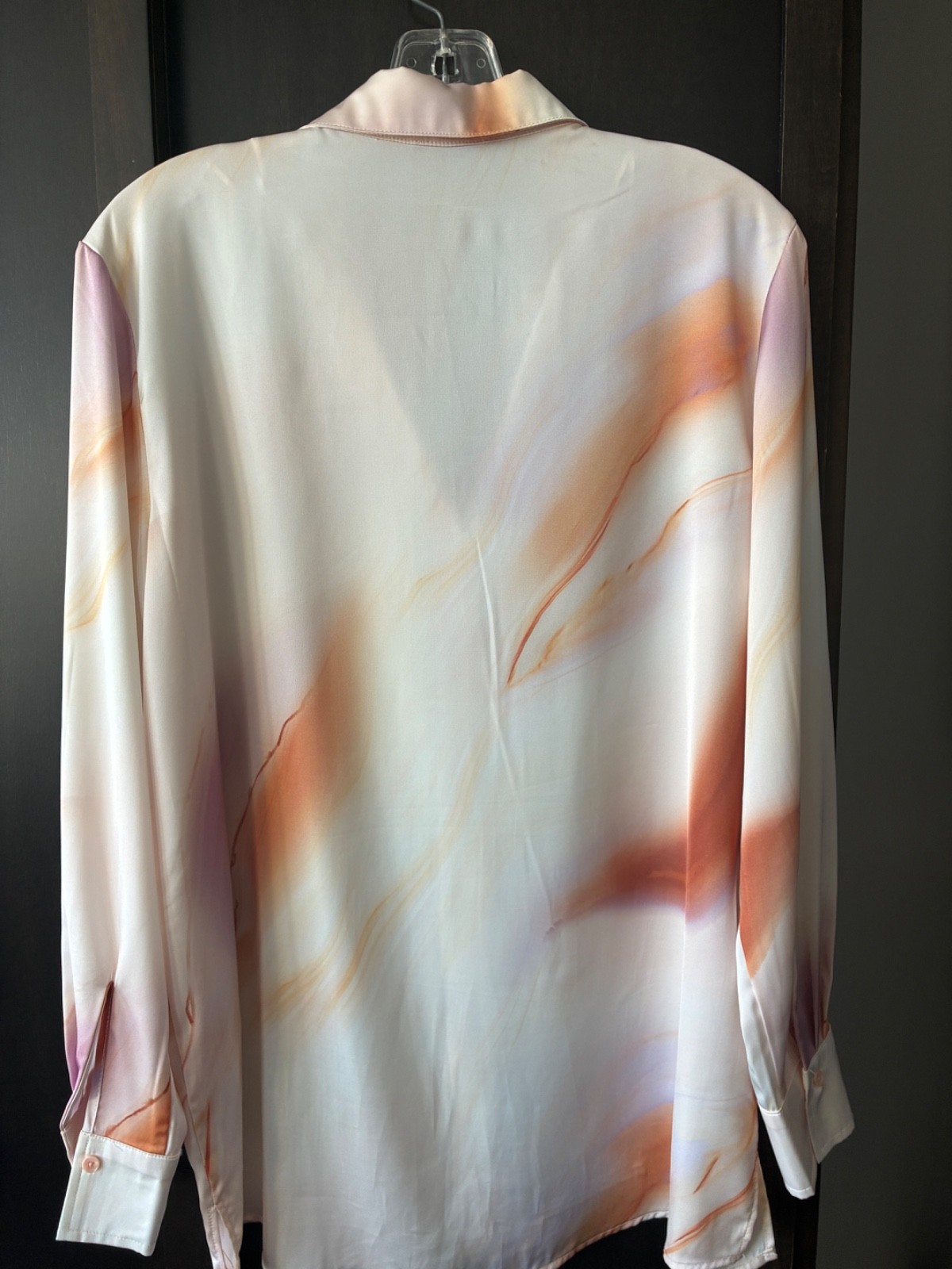 Rachel Zoe cream, watercolor blouse size medium