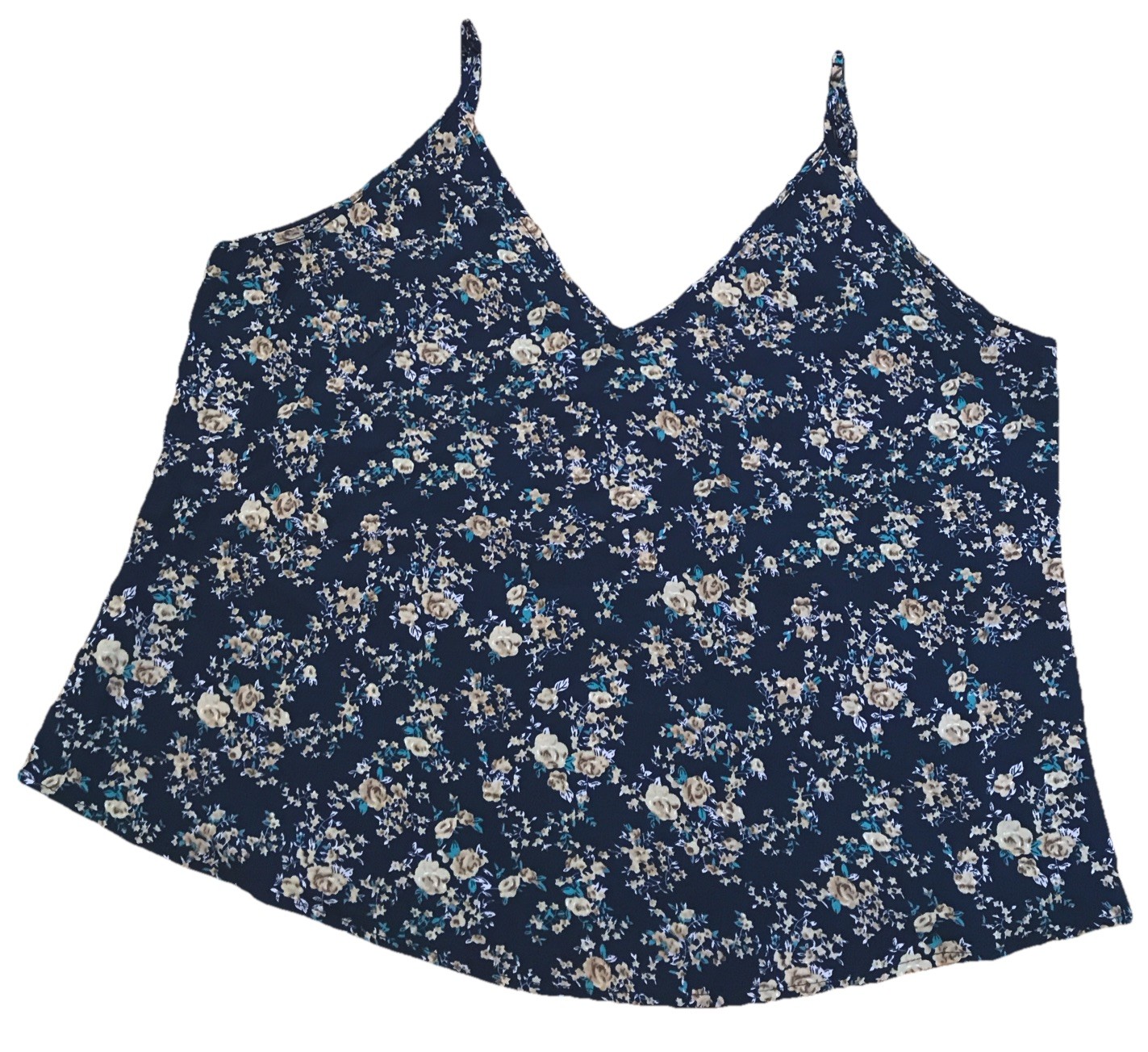 SHEIN Cropped Sleeveless Thin Strap Adjustable Floral Blouse Woman’s Size XL
