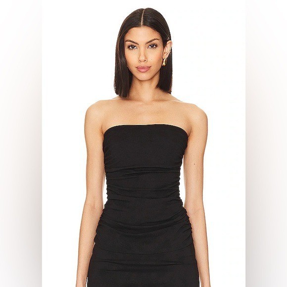 NWOT LOVERS & FRIENDS Kate Ruched Tube Top in Black Size S