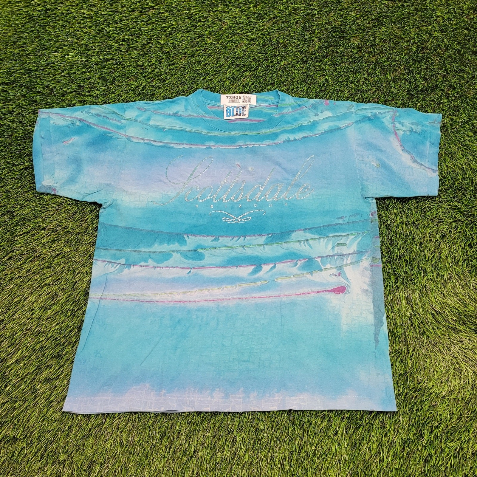 Vintage 90s Scottsdale Cropped Shirt Womens M/L 21×24 Baggy