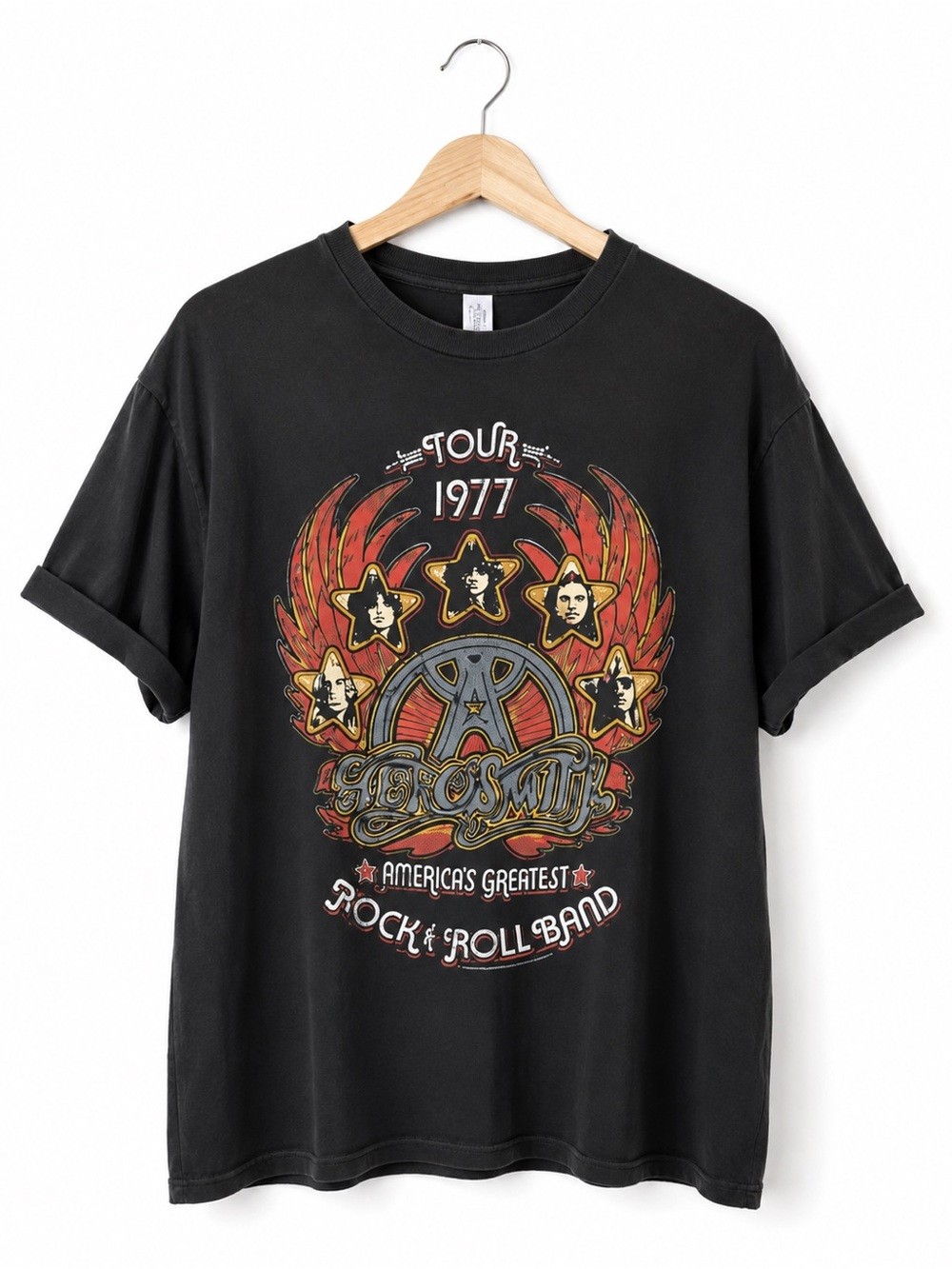 Aerosmith Vintage Inspired Rock Band Tour 1977 Graphic Tee – NWOT