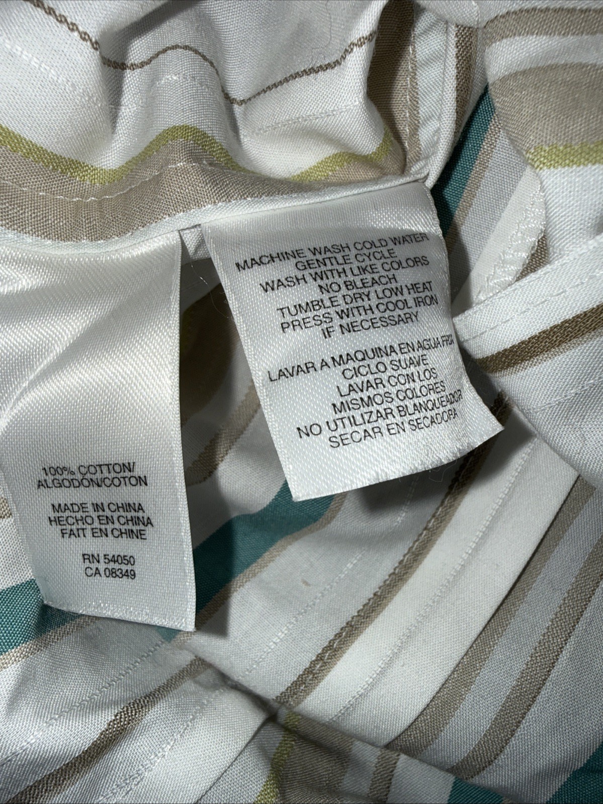 Jones New York Women’s Non-iron Easy Care Plaid Cotton Shirt Sz 4 Polyester