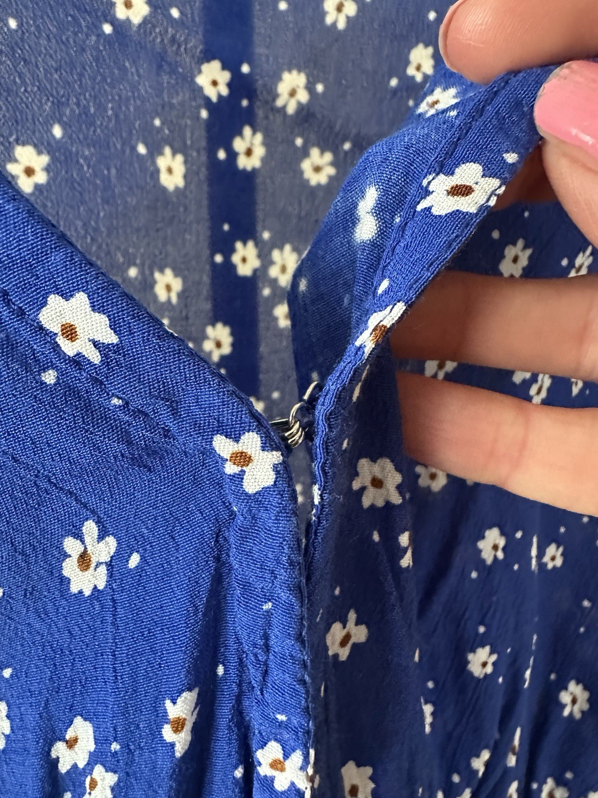 Faithfull the Brand Blue White Floral First Light Betina Top US 6