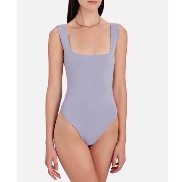 Gauge81 Samos Square Neck Light Purple Knit Crepe Jersey Bodysuit Size Medium