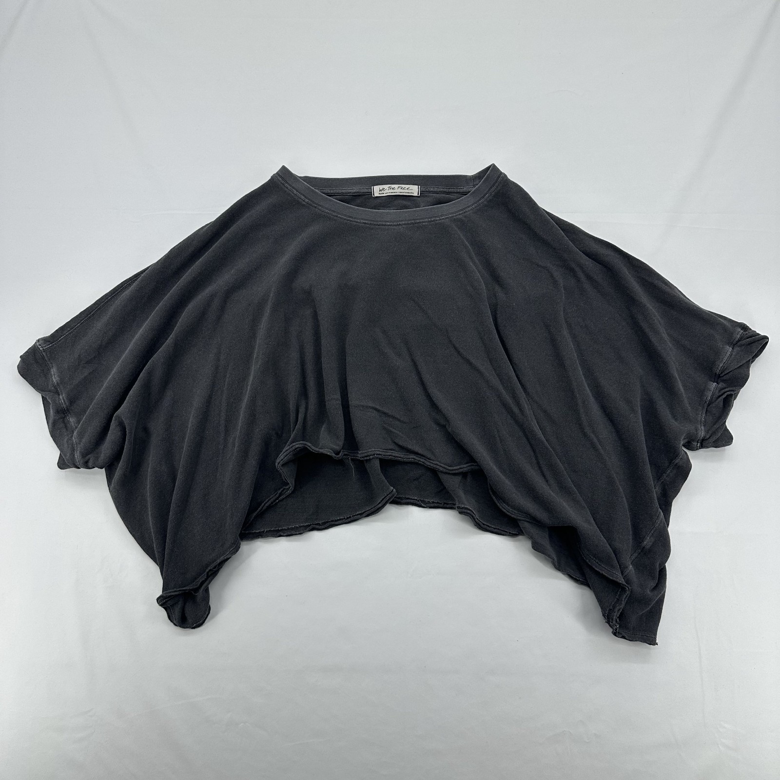 Free People We The Free CC Top Tee Black Oversized Slouchy Boho Size Medium