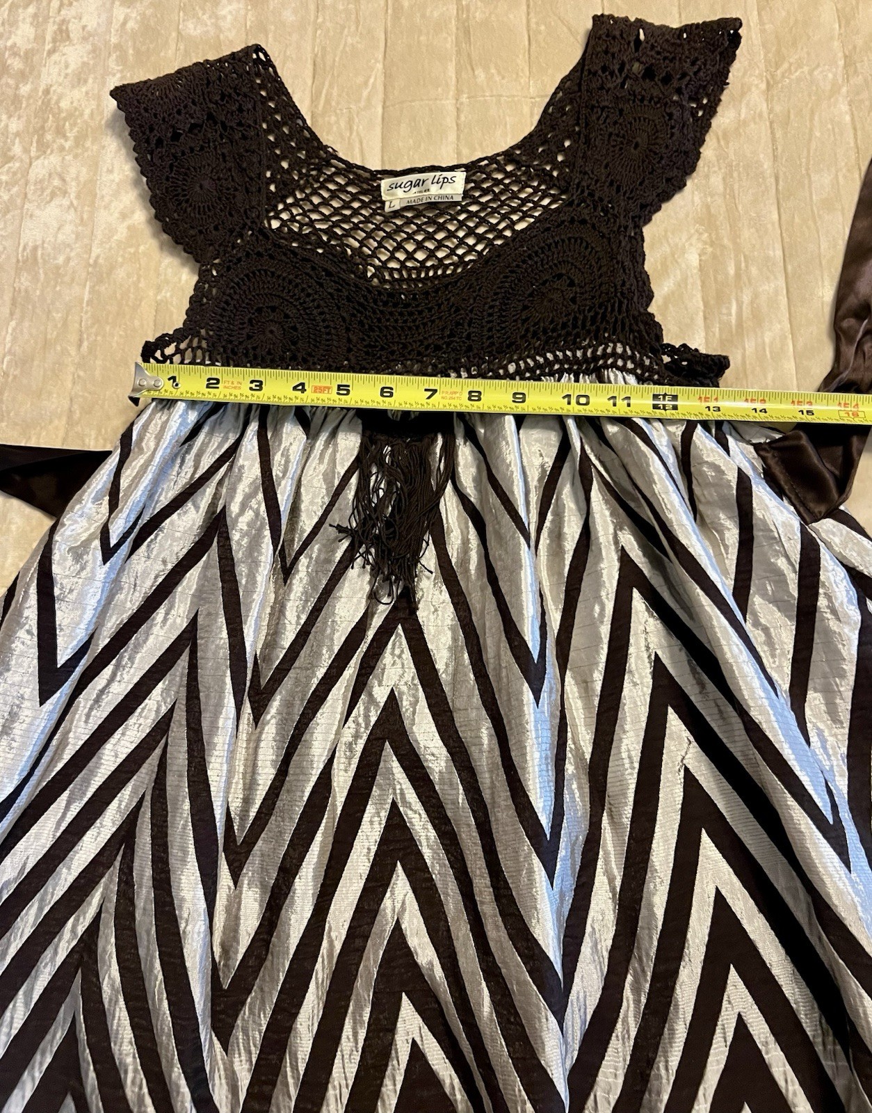 NWOT SUGAR LIPS beautiful top; sz L;
