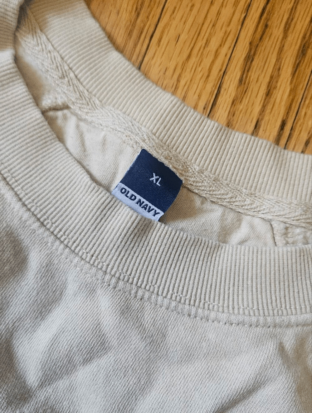Old Navy Cream Fleece Crewneck Sweatshirt XL Oversized Cozy Pullover