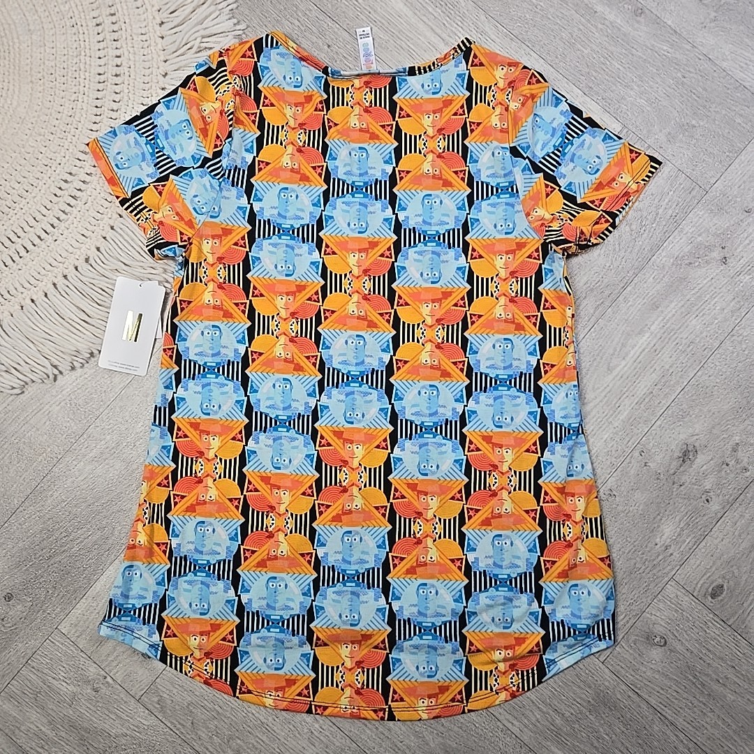 New! LuLaRoe Medium Disney’s Toy Story Buzz Lightyear Woody Shirt Blouse