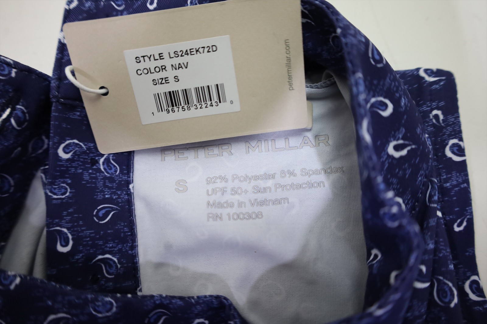 Peter Millar Golf Classic Polo Womens Size Small Navy Regular 851F New 01294554