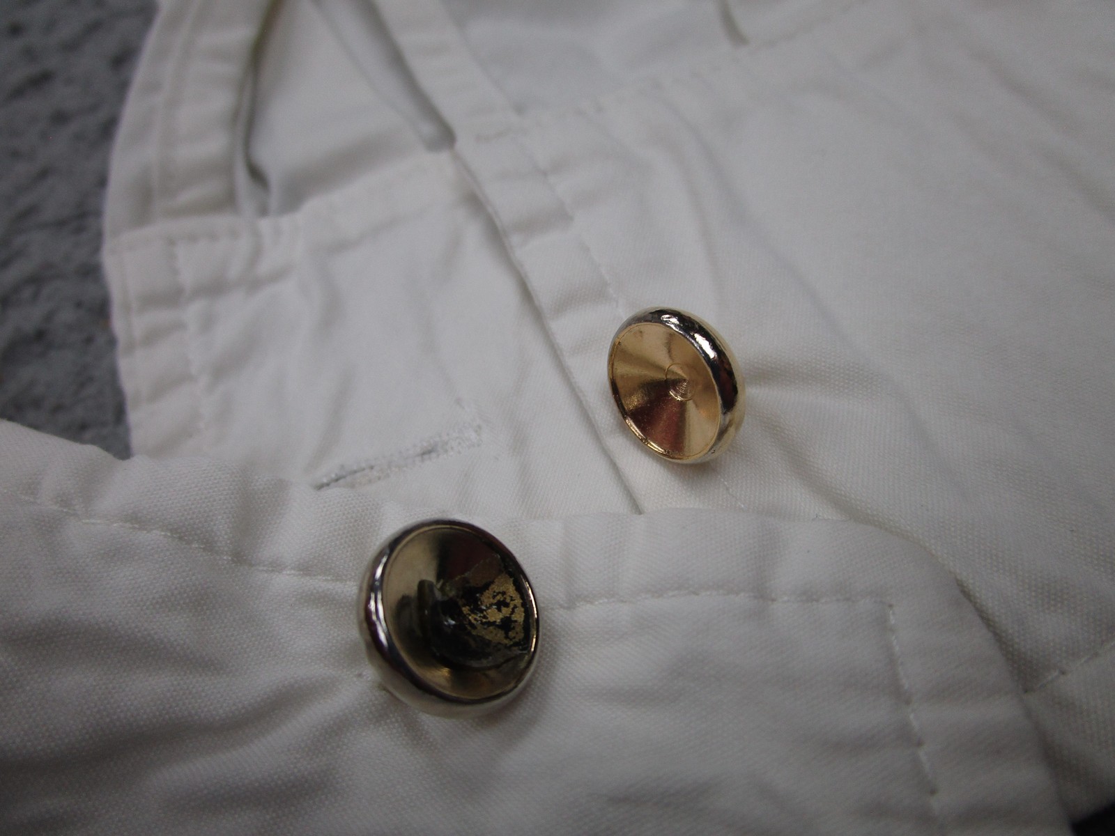 Escada Blouse Womens 36 White Stretch Button Front Rhinestone Cuffs Slim Fit