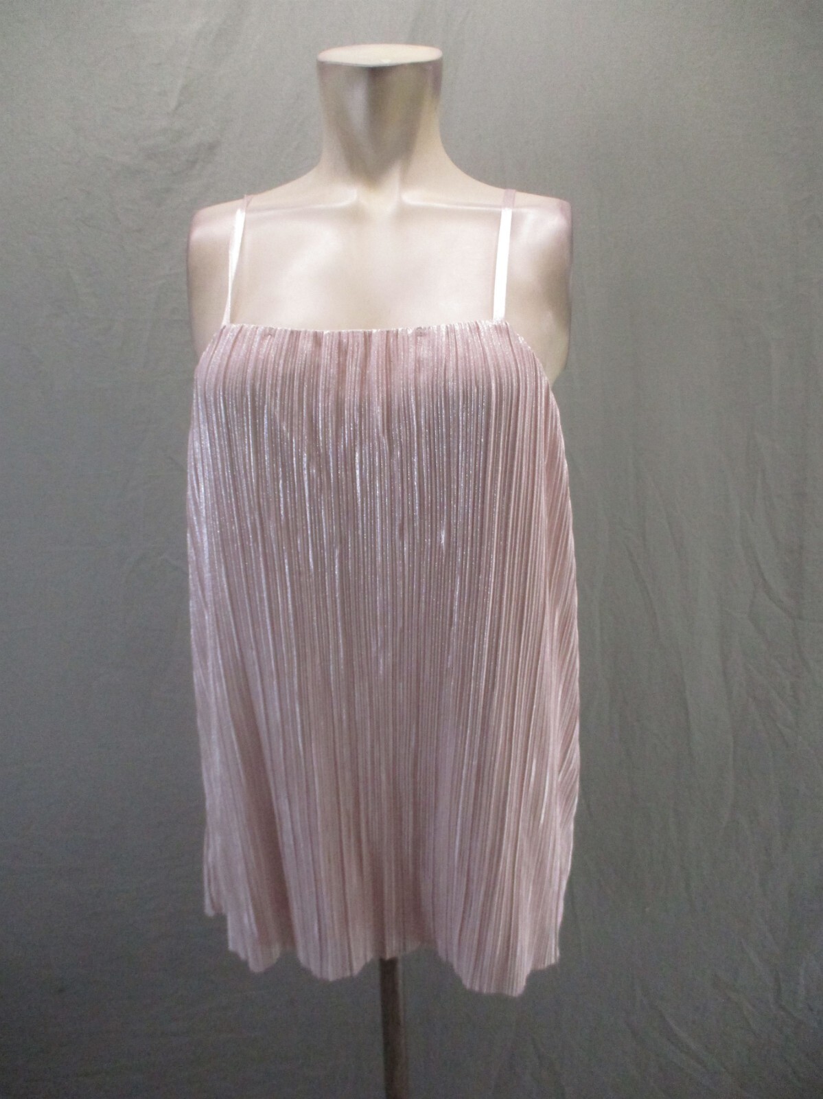 GNW Size M Womens Pink Ruched Stretch Open Back Breathable Stylish Cami Top 760