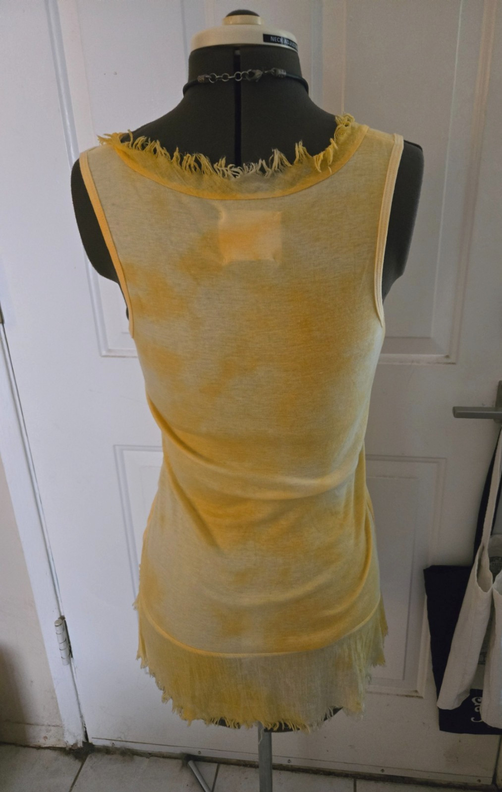 Buffalo David Bitton Womens 💛Yellow/Orange Tie Dye💛 Crossover Top/Tee Size Lrg
