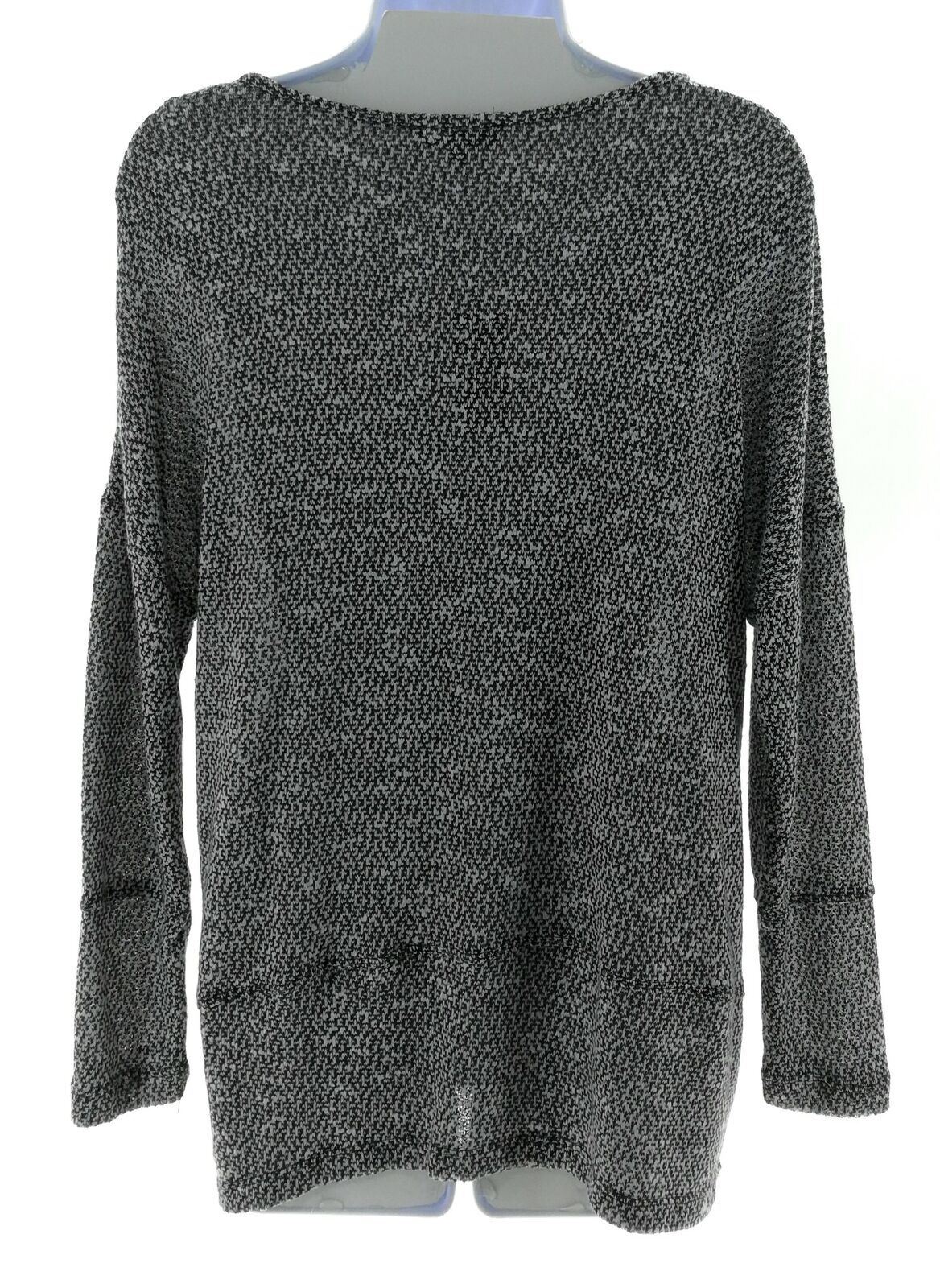 Mirror Image Womens Navy Blue and White Long Sleeve Top Winter Casual Size Small