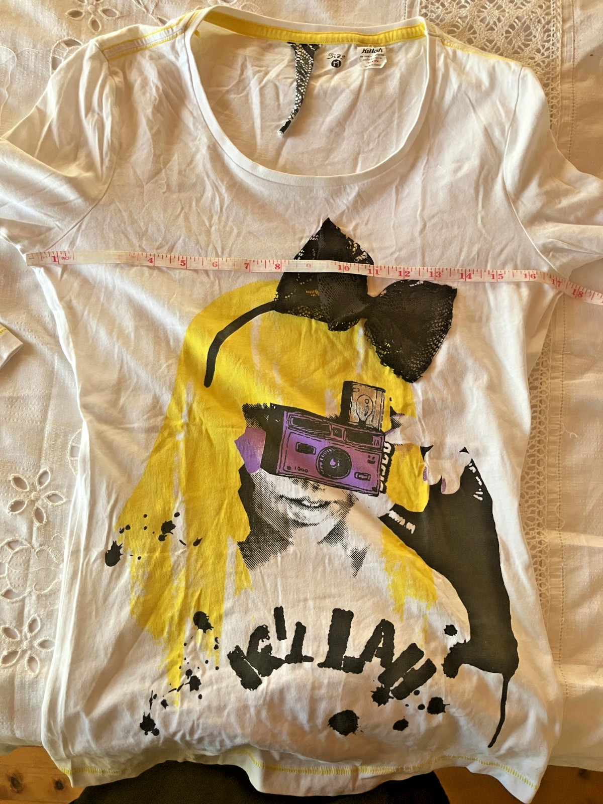 VTG Killah by Miss Sixty Graphic Long Sleeve Top Y2K Bow Camera Pop Art M