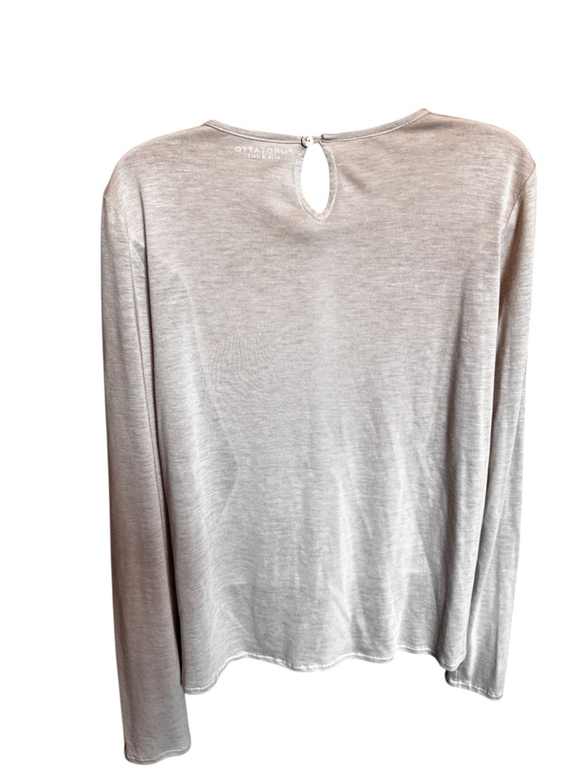Purotatto Made in Italy Long Sleeve Top S 60% Micromodal 40% Milk Fiber Gray