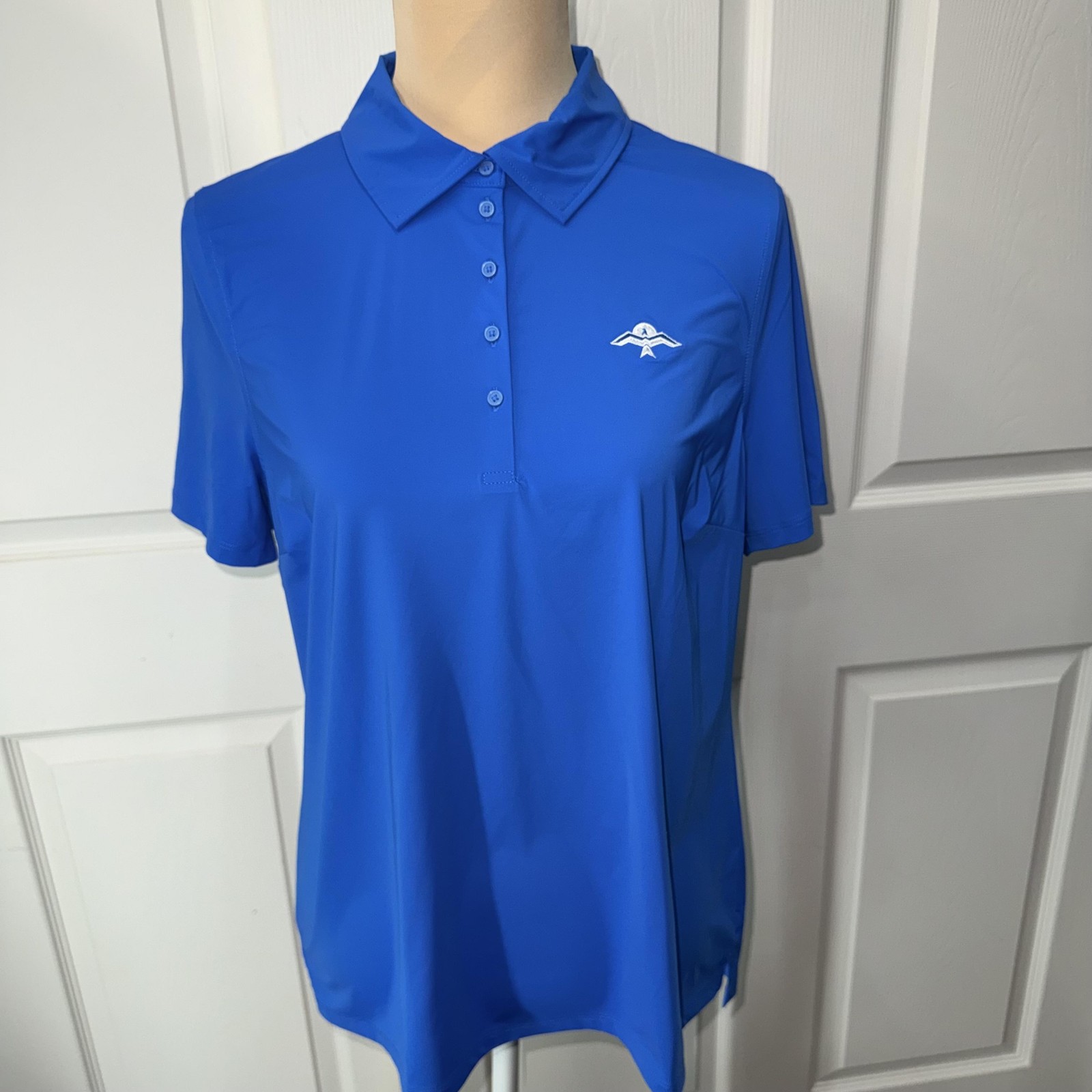 G/FORE Polo Shirt Womens XL Blue Racer Short Sleeve Golf Stretch Lightweight