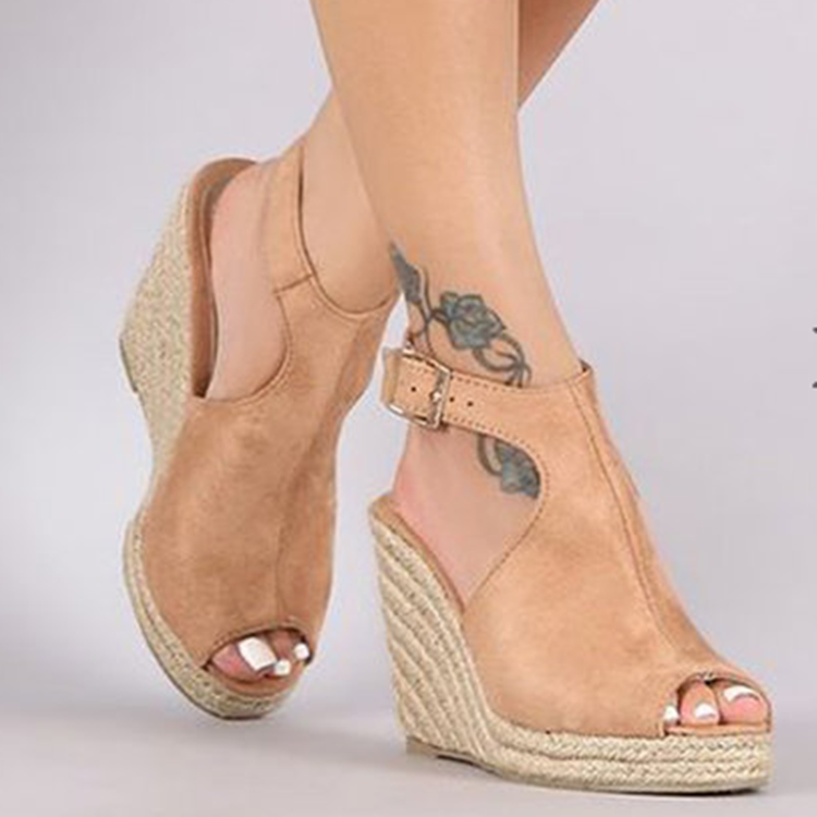 Fashion Women Platform Sandals Peep Toe Spartan Sandals Women Summer Wedges High Heel Shoes
