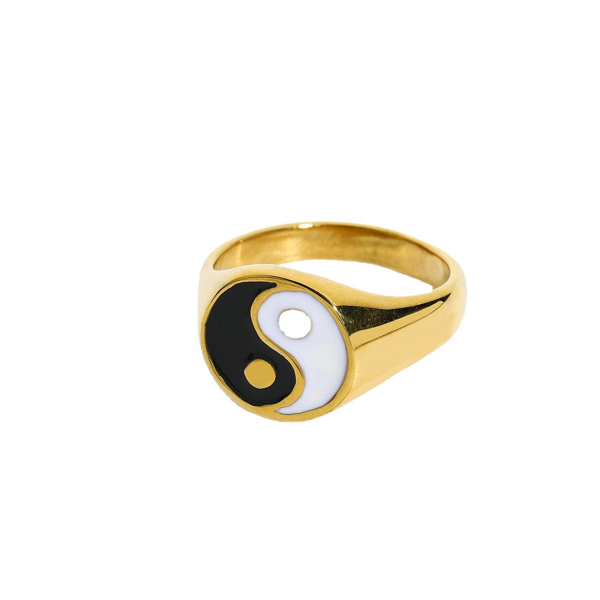 Waterproof 18K Gold Plated Stainless Steel Ring