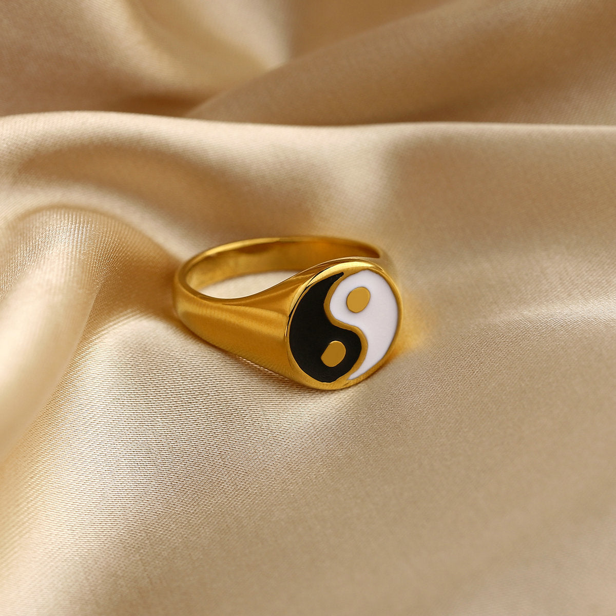 Waterproof 18K Gold Plated Stainless Steel Ring