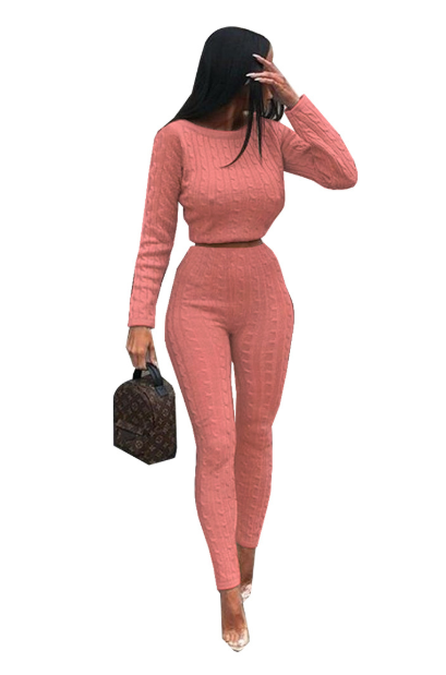 A two-piece sweater set