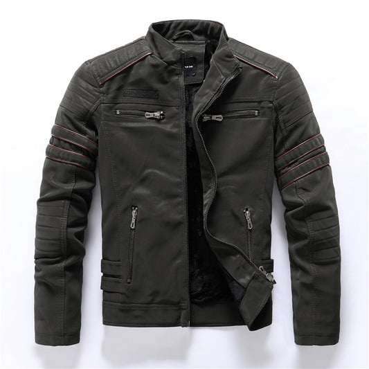 Men Fashion Pu Leather Jackets Coats