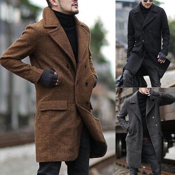 Classic woolen coat trench coat