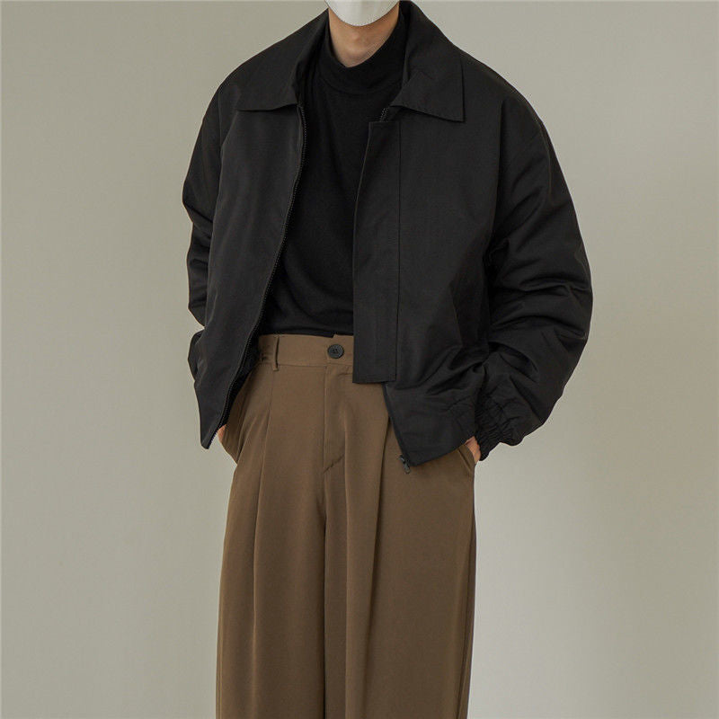 Men's Work Clothes Lapel Trench Jacket