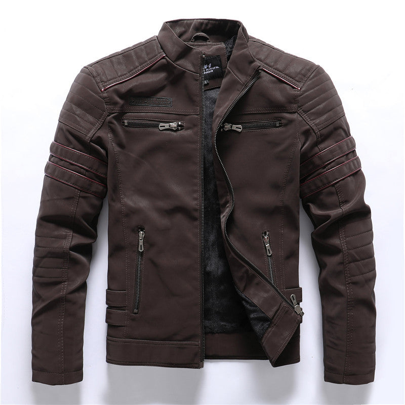 Men Fashion Pu Leather Jackets Coats