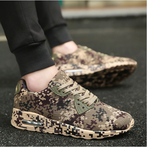 Camouflage air cushion shoes fashion men and women sports shoes