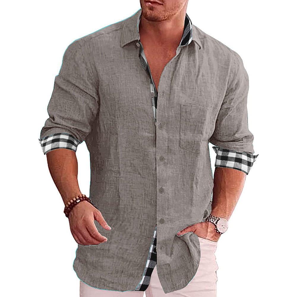 Men's Summer Solid Color Short Sleeve Shirt 8 to 15 day delivery time