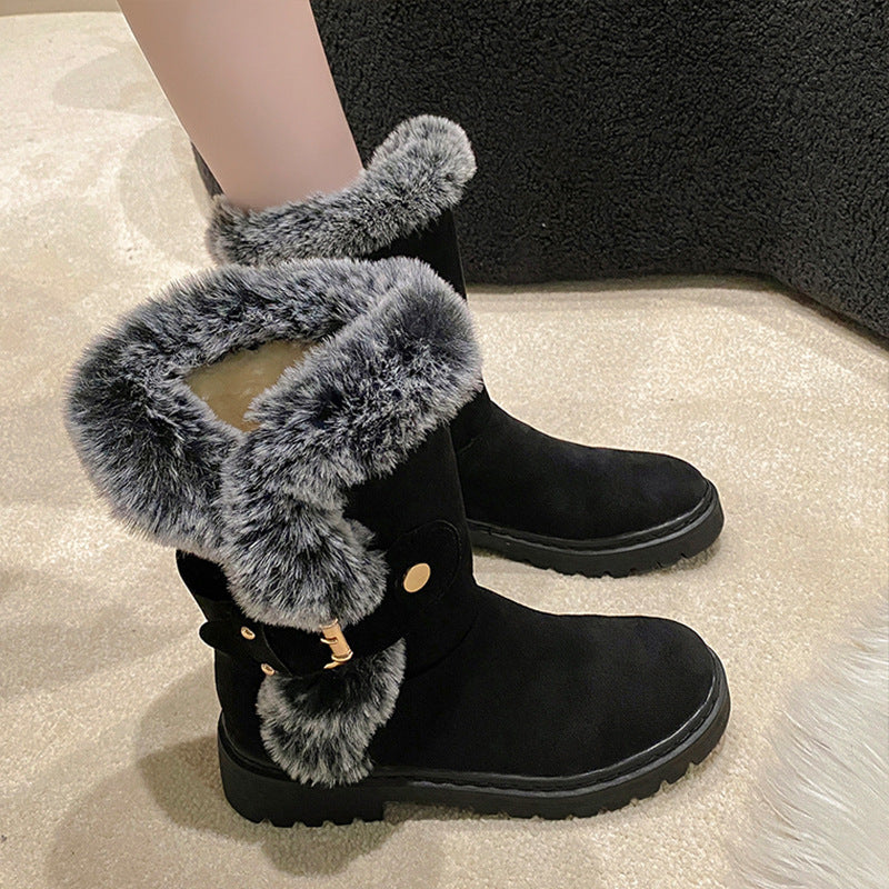 Women's Winter Warm Fleece-lined Thick Fashion Snow Boots