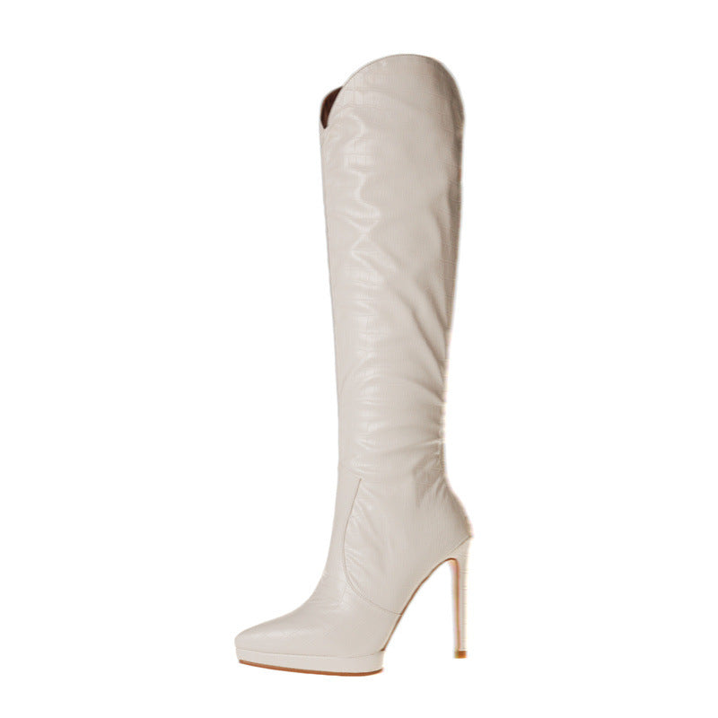 Women's Fashion Pointed-toe Stiletto High Leg Boot