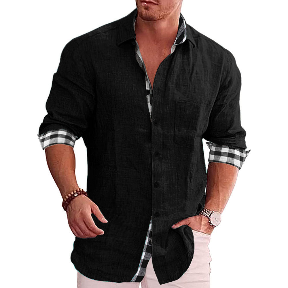 Men's Summer Solid Color Short Sleeve Shirt 8 to 15 day delivery time